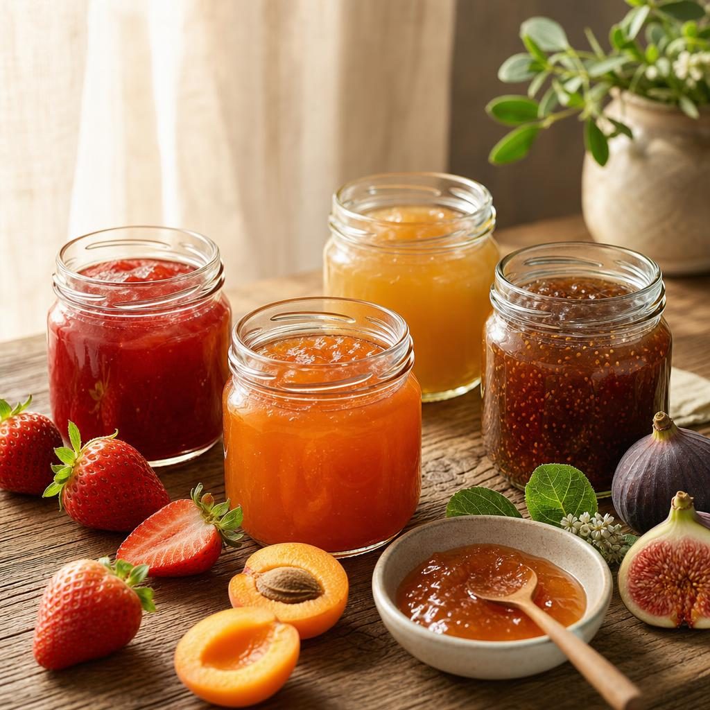 Greek Jams, editorial photograph of the range sourced by theGreex.