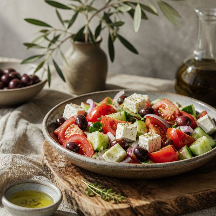 Greek Salad sourced from Greece by theGreex, editorial photograph.