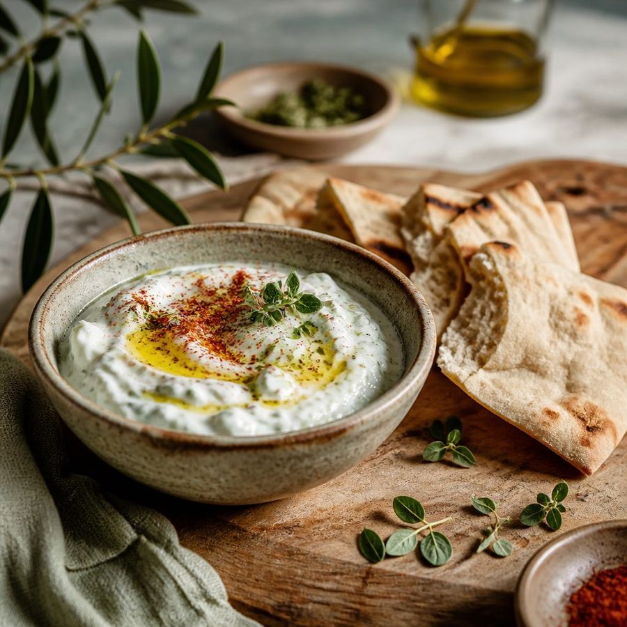 Tzatziki sourced from Greece by theGreex, editorial photograph.