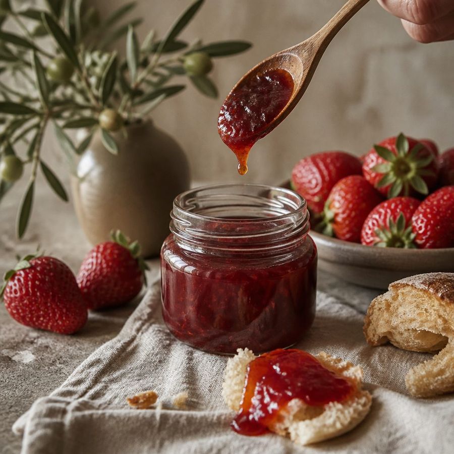 Strawberry sourced from Greece by theGreex, editorial photograph.