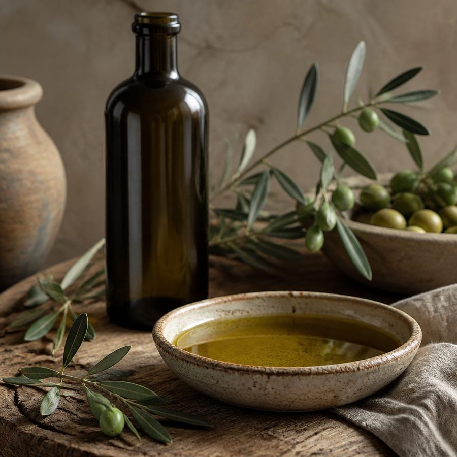 Olive Pomace Oil sourced from Greece by theGreex, editorial photograph.