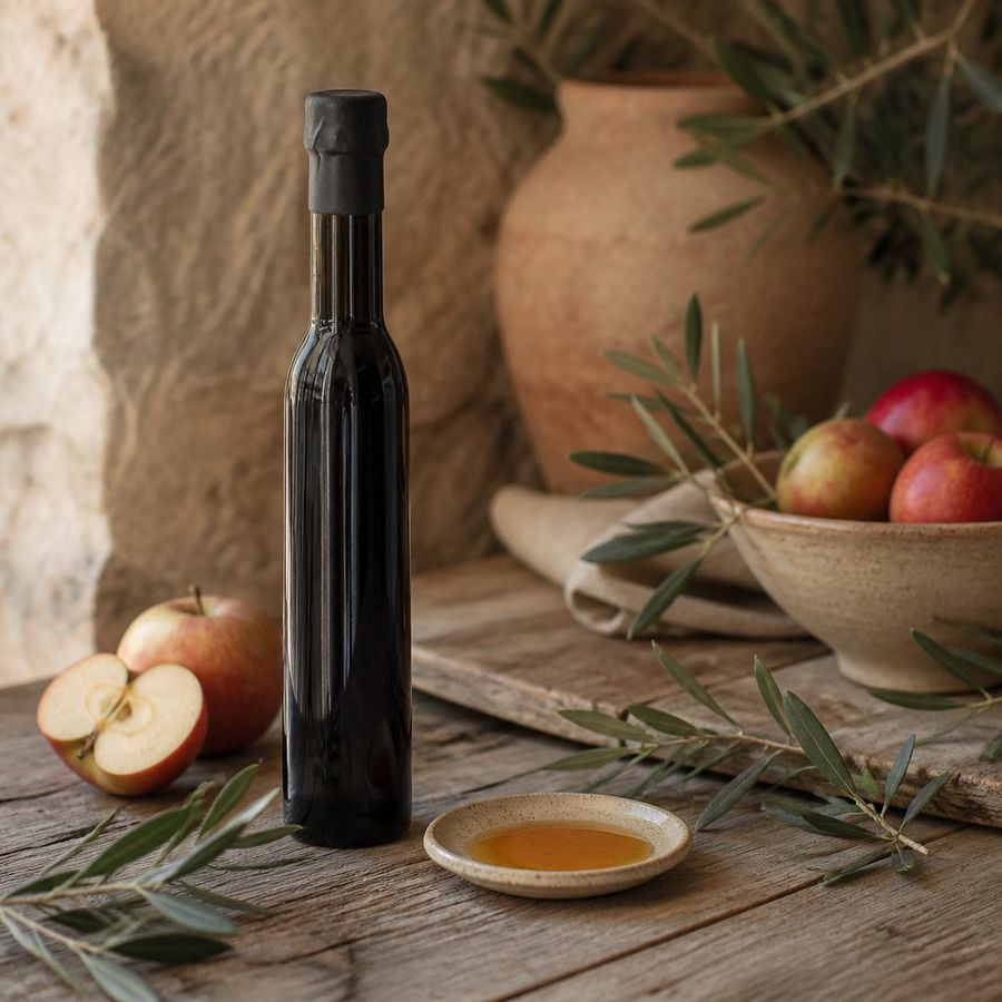 Apple Cider Vinegar sourced from Greece by theGreex, editorial photograph.