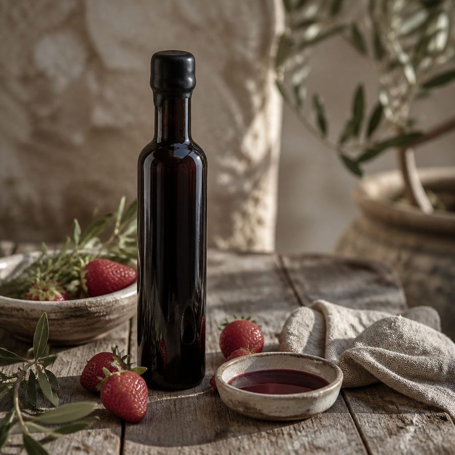 Strawberry sourced from Greece by theGreex, editorial photograph.