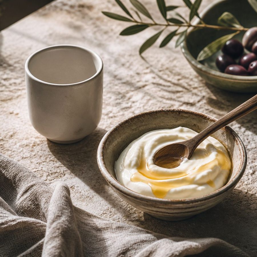 Cream Top Yoghurt sourced from Greece by theGreex, editorial photograph.